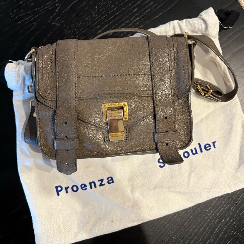 Proenza Schouler PS1 Mini Crossbody Bag in Taupe